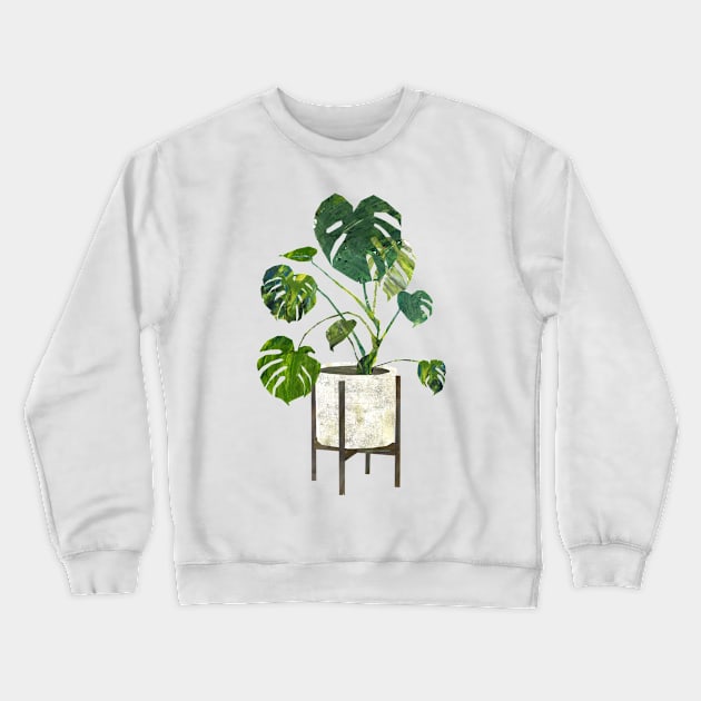 Monstera decliciosa Crewneck Sweatshirt by Babban Gaelg